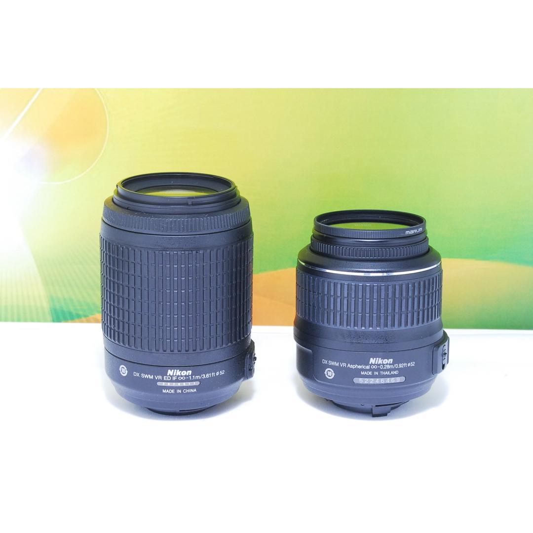 初心者おすすめ✨動作良好✨Nikon D3200 ダブルレンズキット スマホ転送