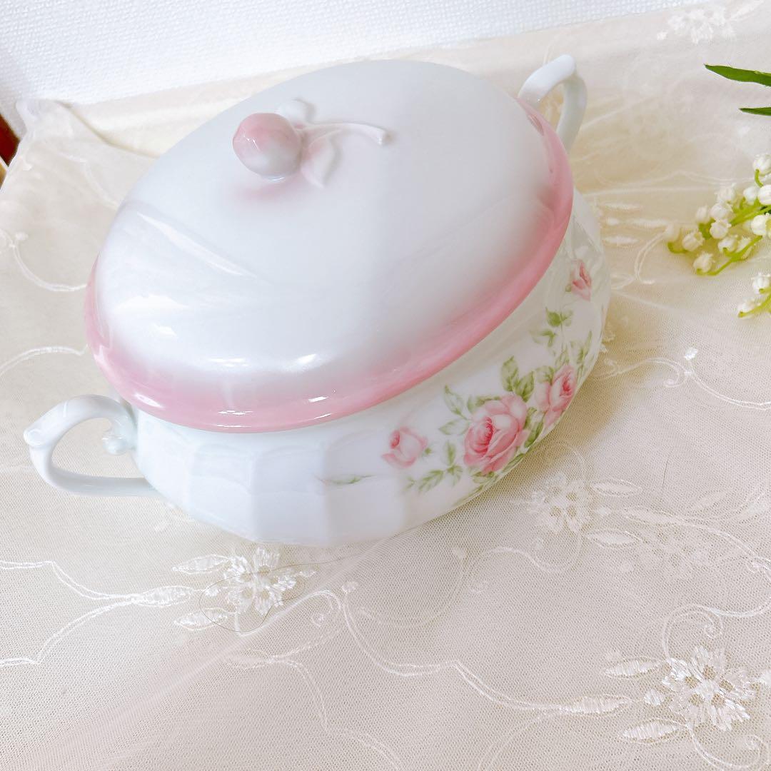 新品スープチューリン キャサリン柄 プランドパリ陶器キャセロール/イマン マニー