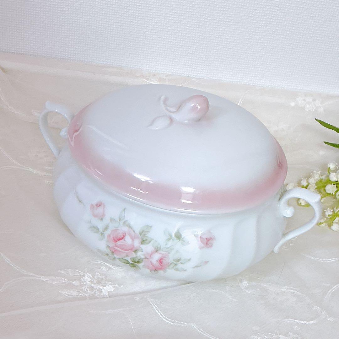 新品スープチューリン キャサリン柄 プランドパリ陶器キャセロール/イマン マニー