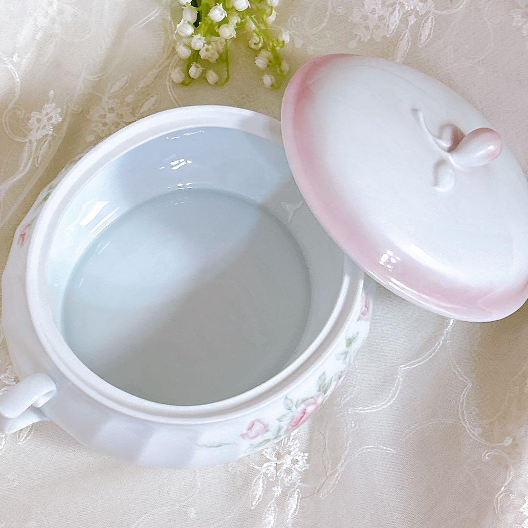 新品スープチューリン キャサリン柄 プランドパリ陶器キャセロール/イマン マニー