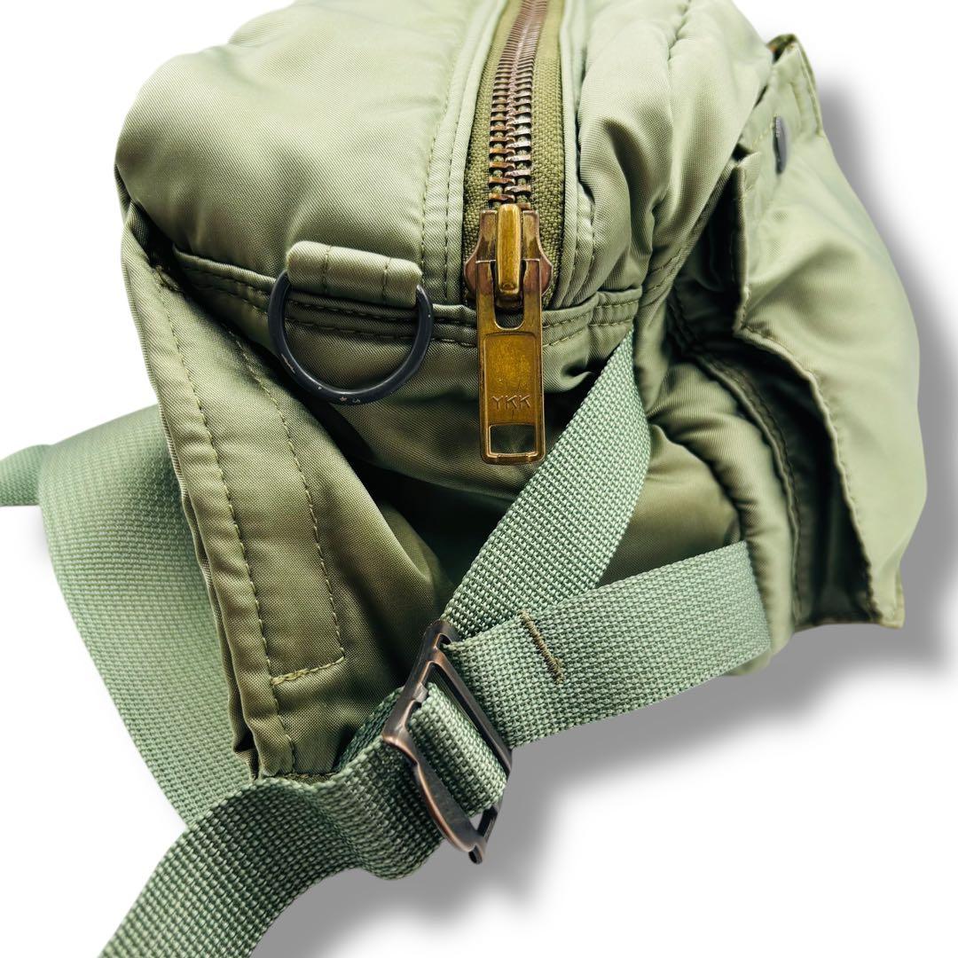 PORTER ボディ ウエストバッグ タンカーナイロン セージグリーン 2way