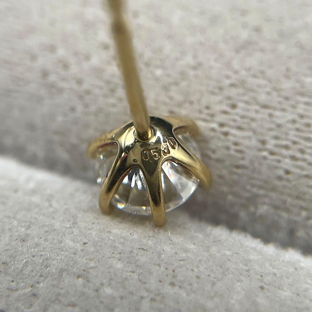 専用JL21★高級 大粒ダイヤモンド0.53ct K18 片耳ピアス