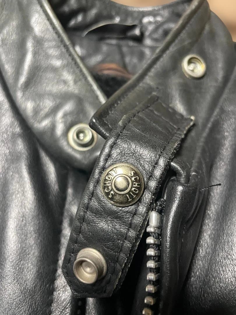 Schott シングルライダース ブラックレザージャケット
