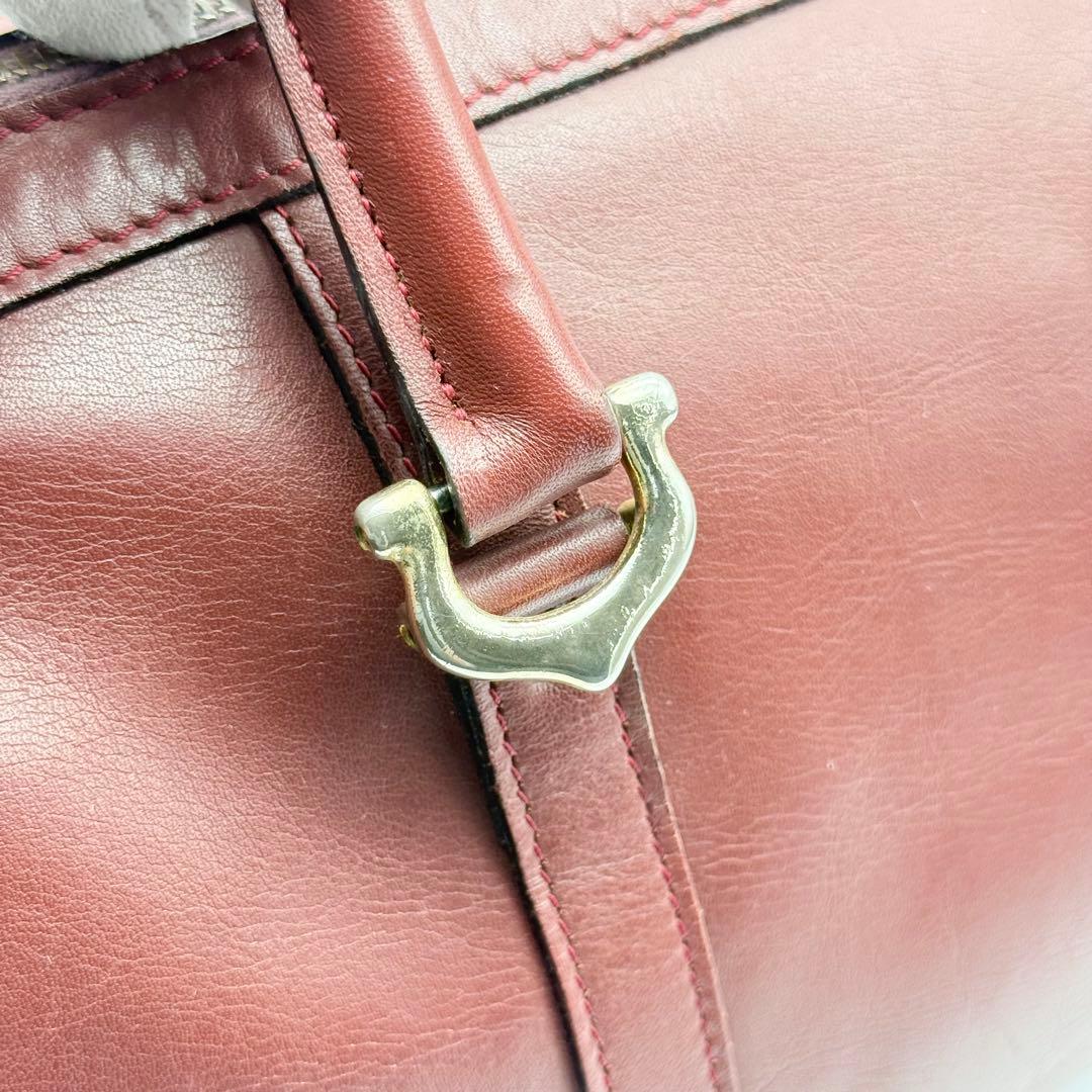 良品✨カルティエ マストライン レザー ミニボストンバッグ C金具 ユニセックス