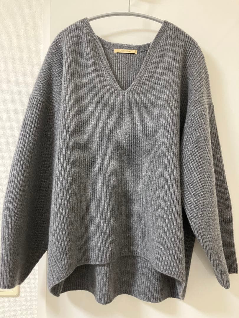 Curensology ウールカシミヤUネックニットプルオーバー
