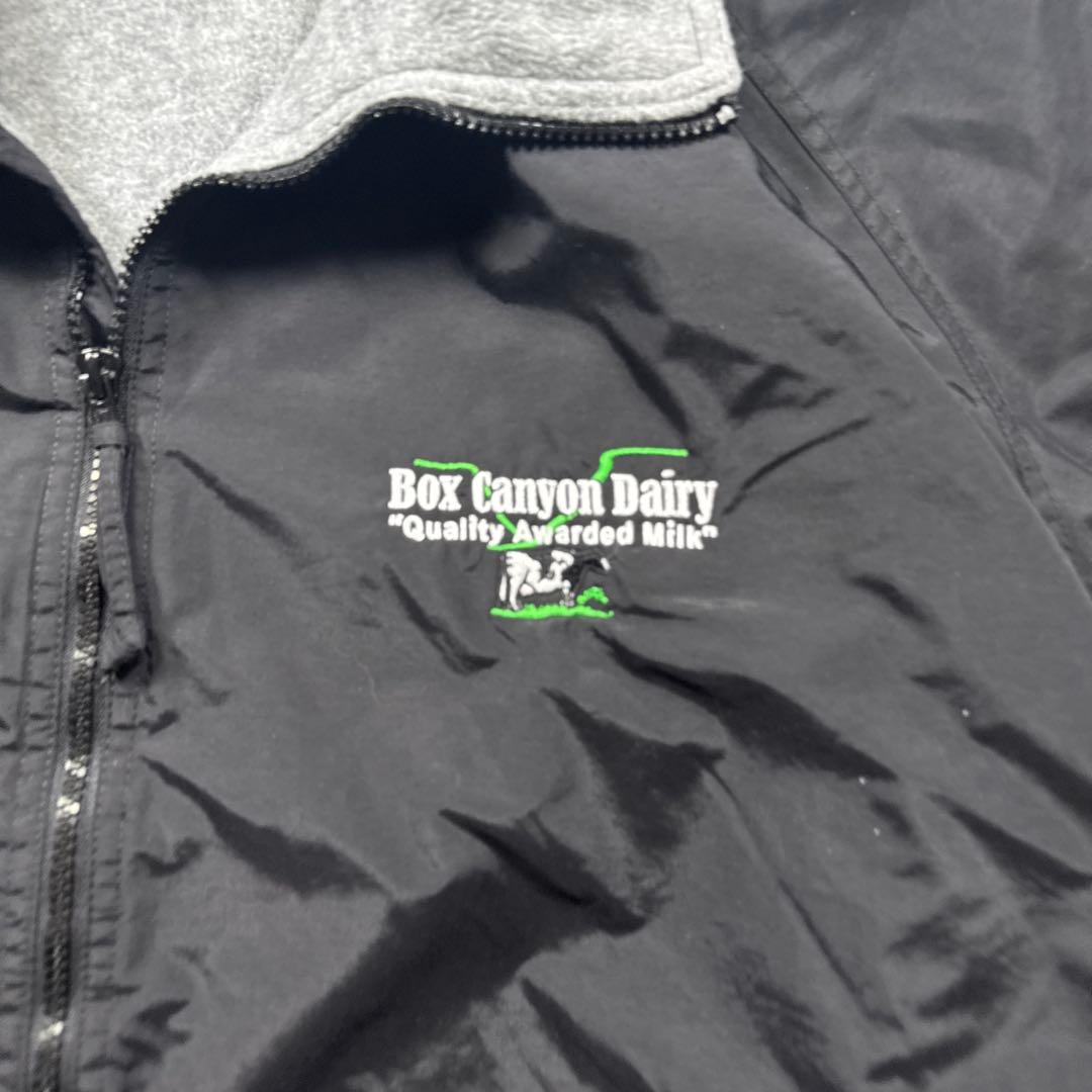 トライマウンテン古着ウォームアップジャケット企業ロゴ裏フリース短丈Y2K U9