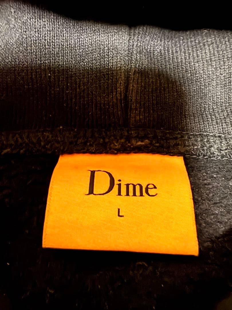 Dime ブラック フード付きパーカー Lサイズ 袋付き