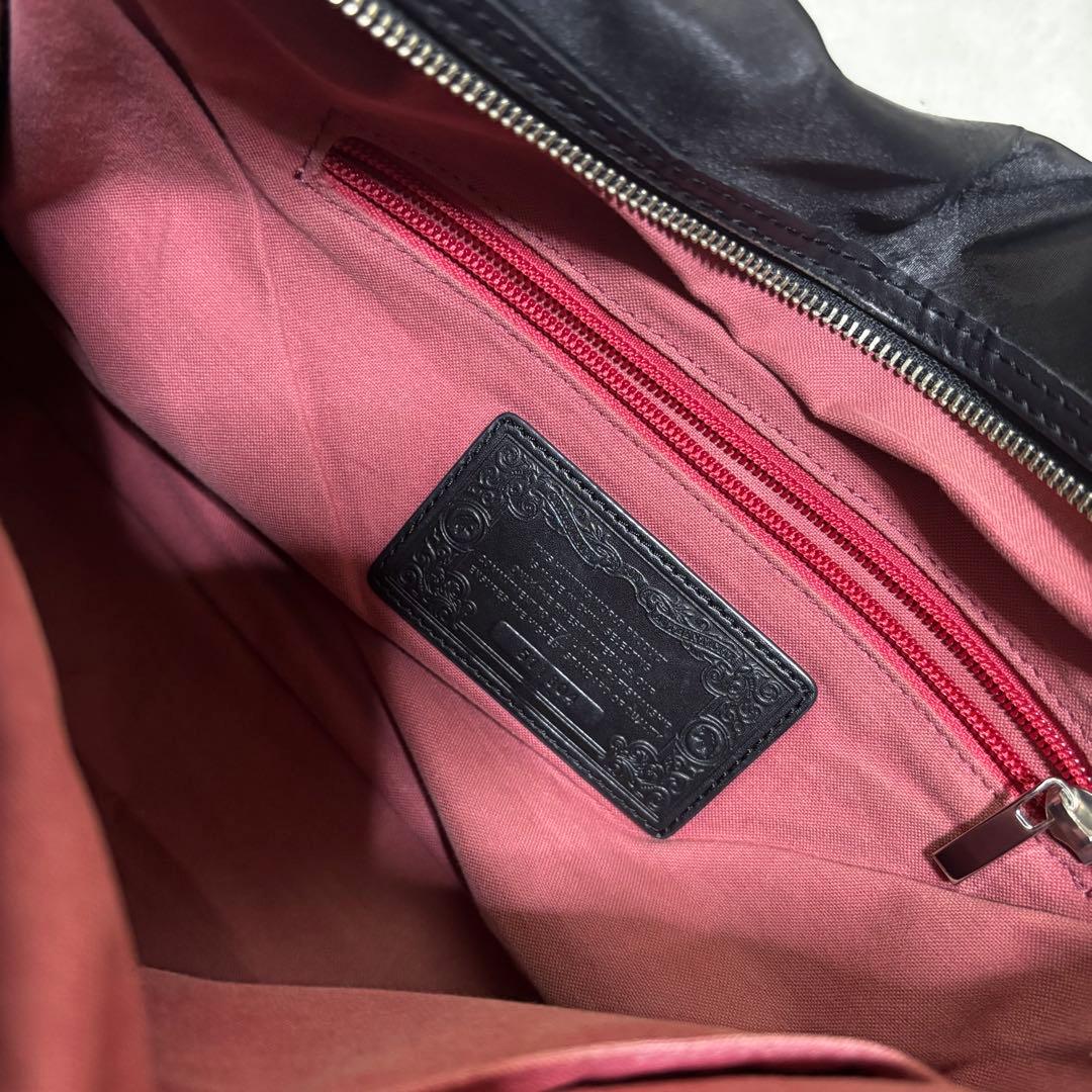 ハンティングワールド バチュークロス レザー 肩掛け トートバッグ ブラック 黒