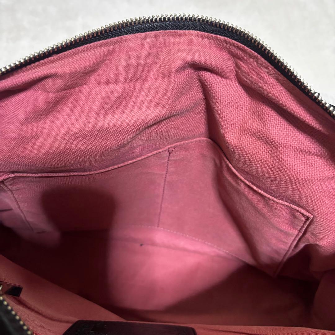 ハンティングワールド バチュークロス レザー 肩掛け トートバッグ ブラック 黒