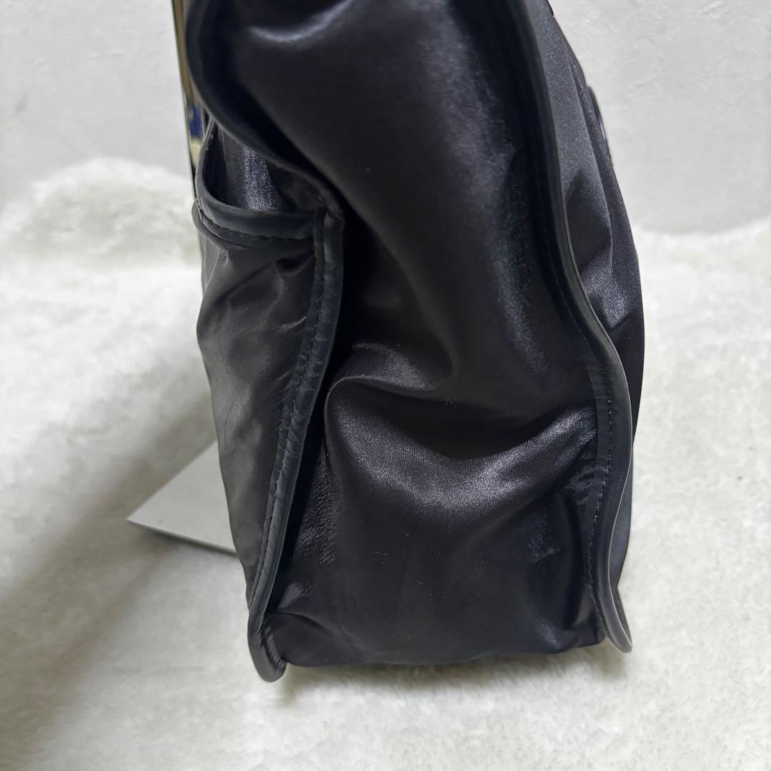 ハンティングワールド バチュークロス レザー 肩掛け トートバッグ ブラック 黒