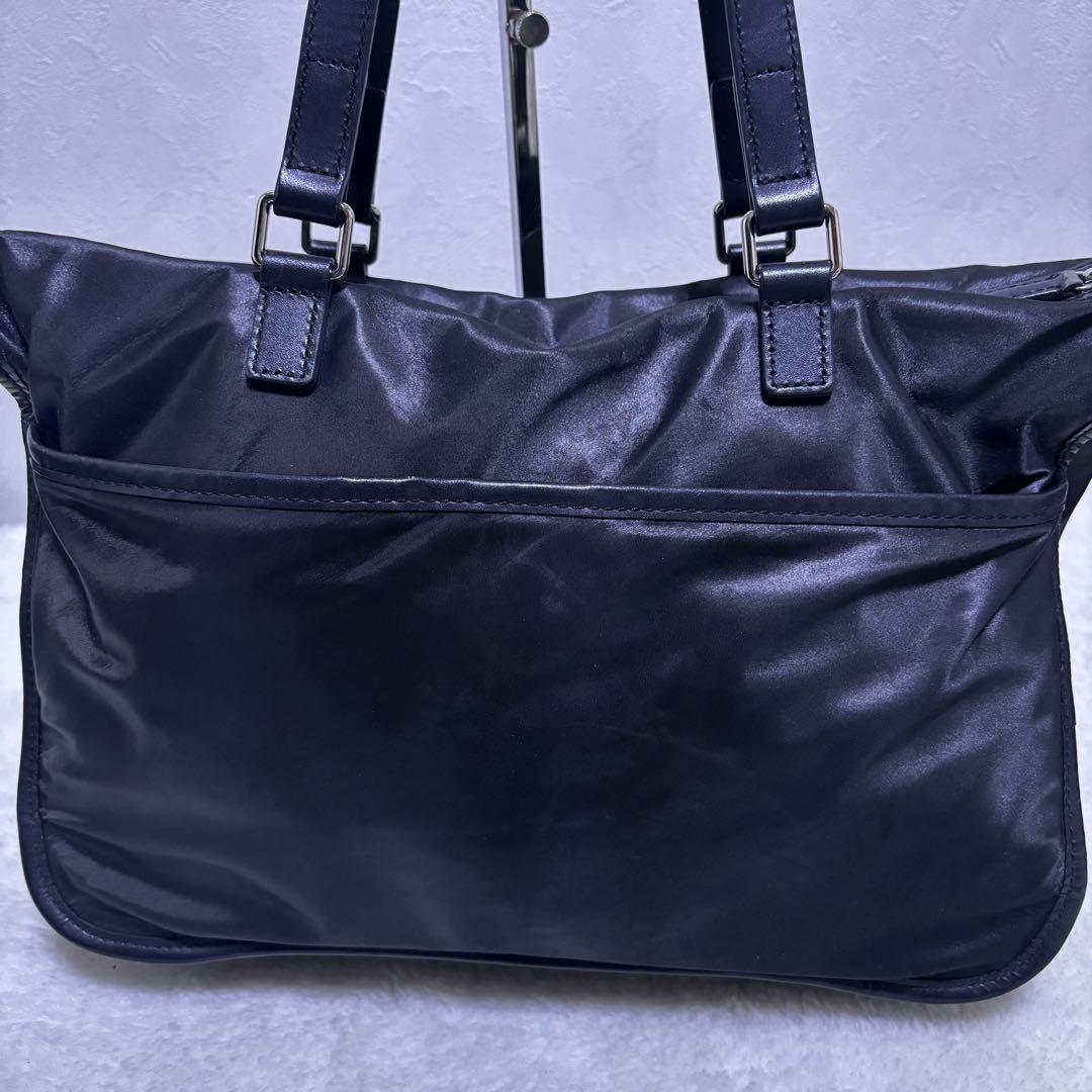 ハンティングワールド バチュークロス レザー 肩掛け トートバッグ ブラック 黒