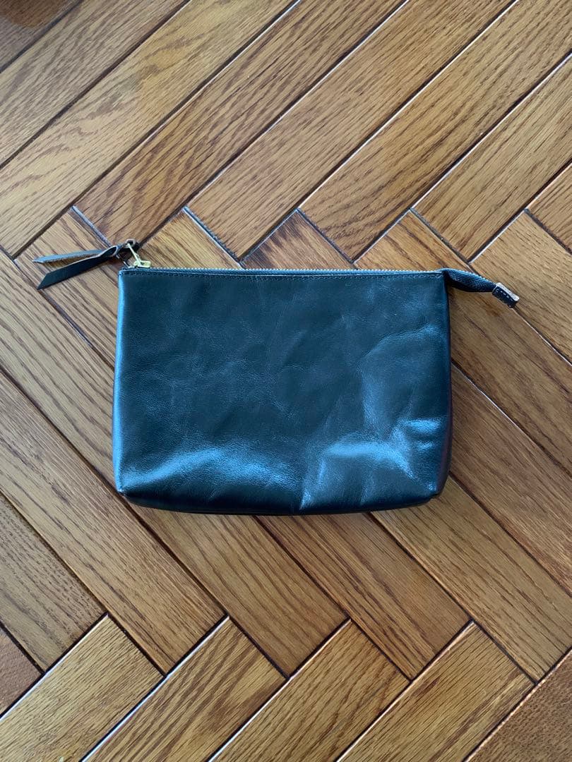 インセプション　ポーチ　ブラック ホースハイド　日本製