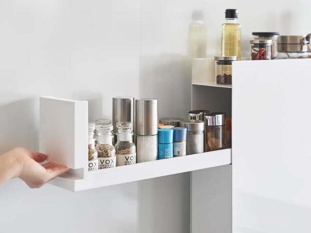 隠せる調味料ラック タワー ２段 WH tower