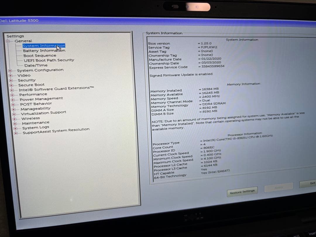 ジャンク品 ノートPC Dell Latitude7390 i7 16GB