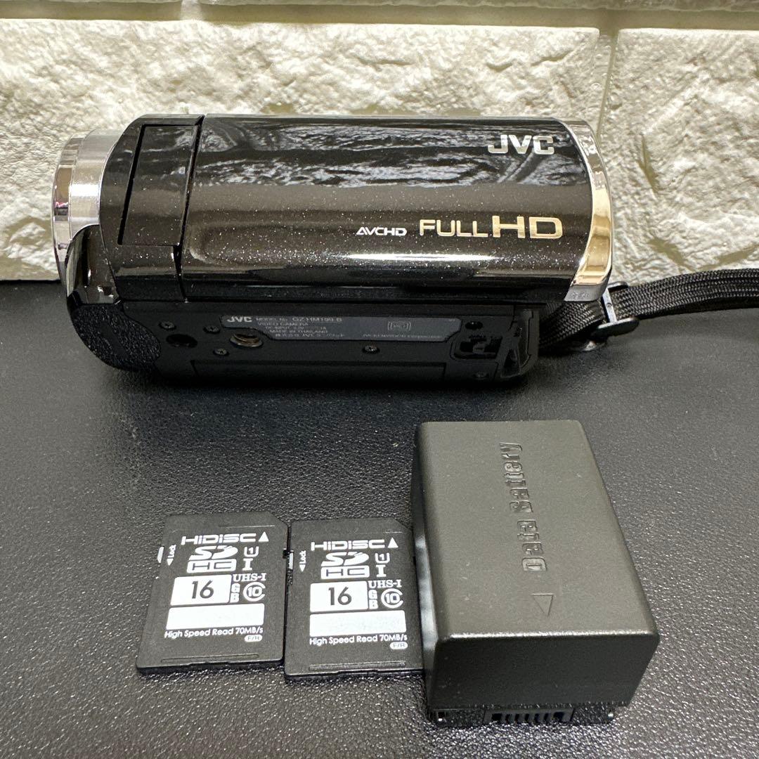美品　JVC Everio GZ-HM199-B 動作確認済 SDカード付き