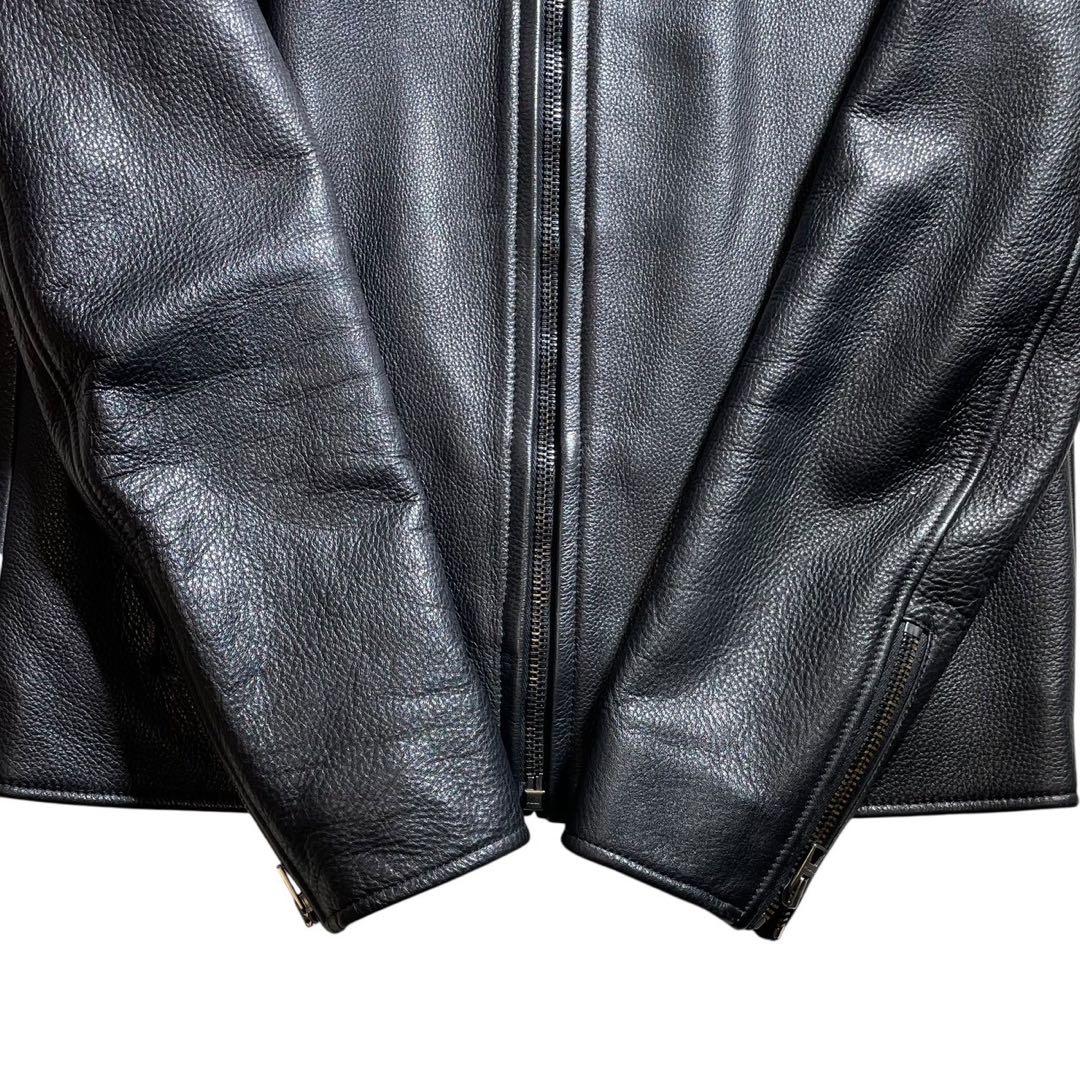 COACH シングルライダースジャケット　レザージャケット　ブラック　レザー