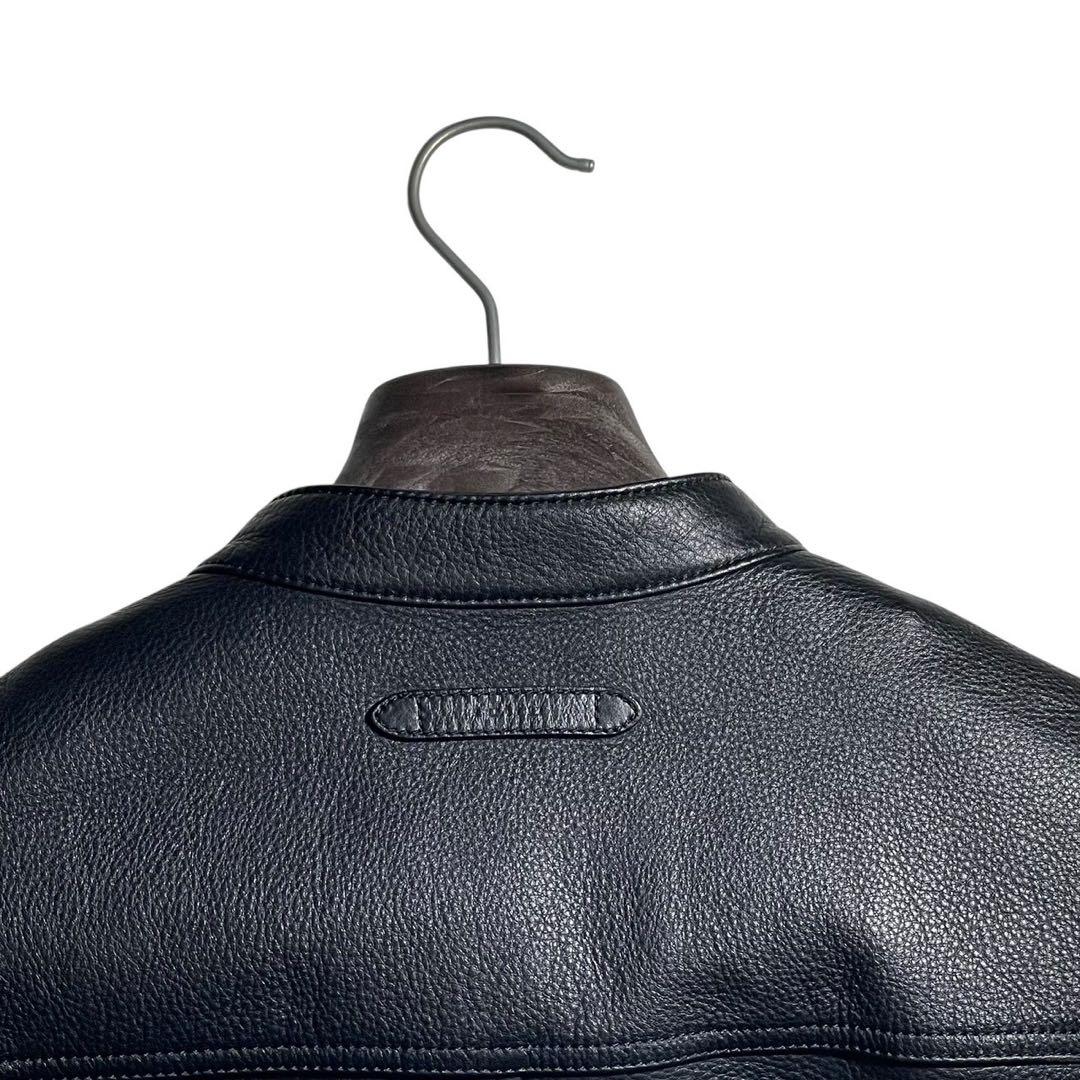 COACH シングルライダースジャケット　レザージャケット　ブラック　レザー