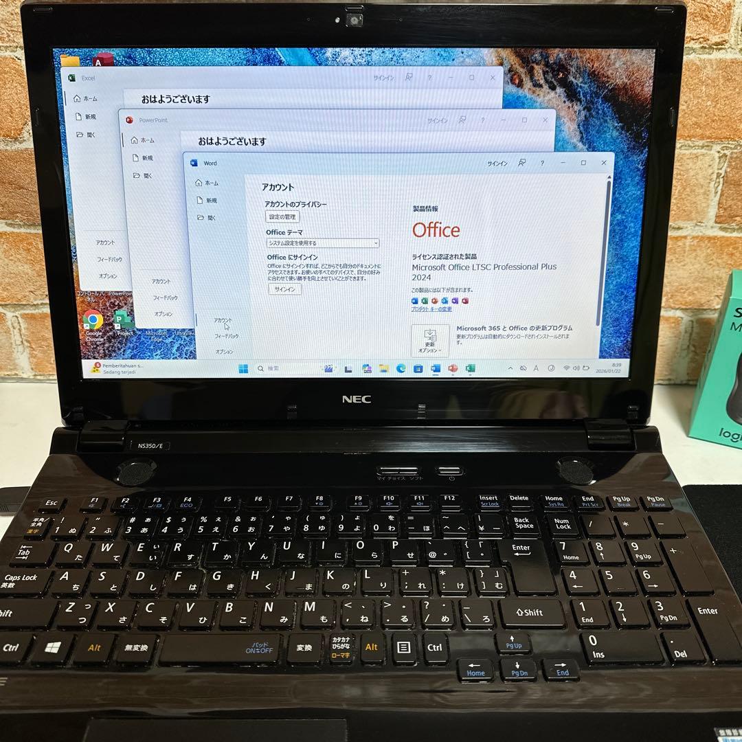 NECノート PC 高速起動SSD WebカメラWindows11 オフィス付