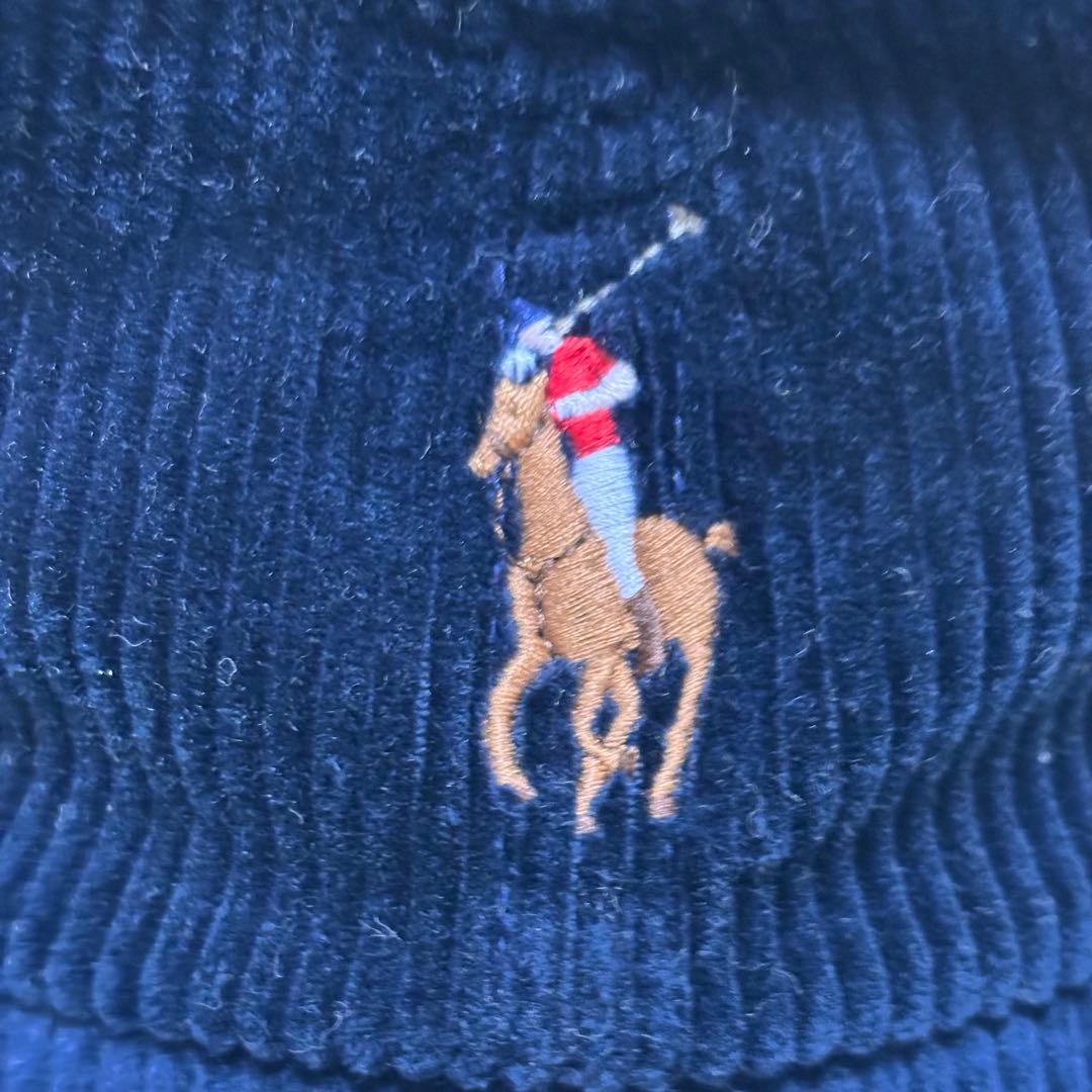 Ralph Lauren ラルフローレン　キャップ　ネイビー　コーデュロイ