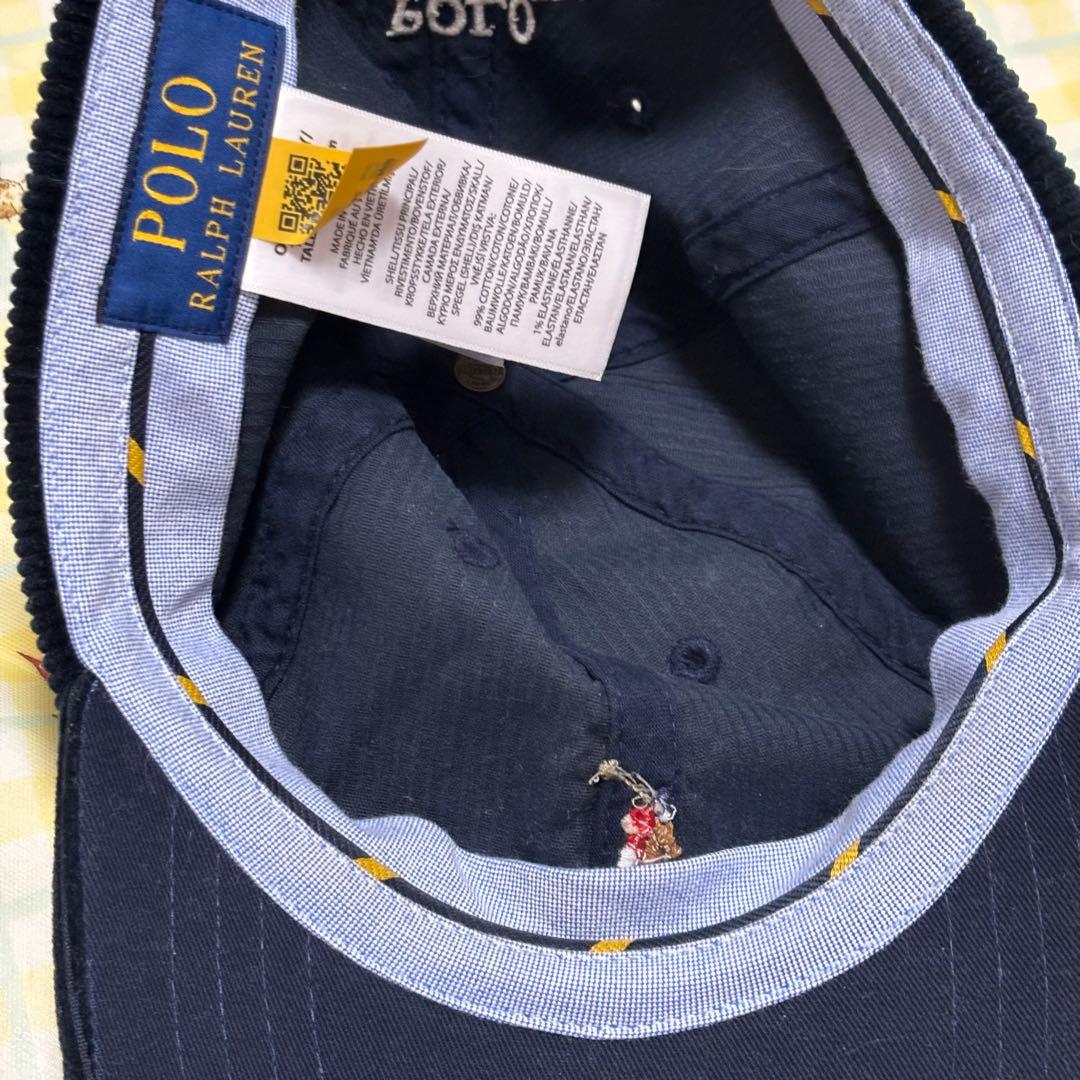 Ralph Lauren ラルフローレン　キャップ　ネイビー　コーデュロイ