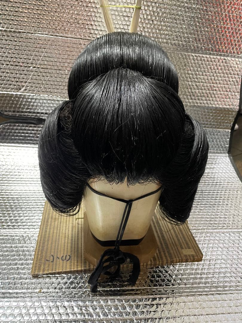 人毛BLACK 日本髪ウィッグ Sサイズ（中サイズ）