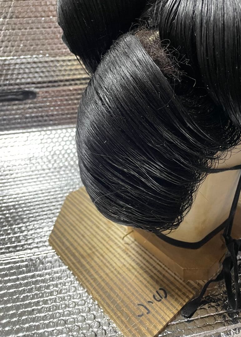 人毛BLACK 日本髪ウィッグ Sサイズ（中サイズ）