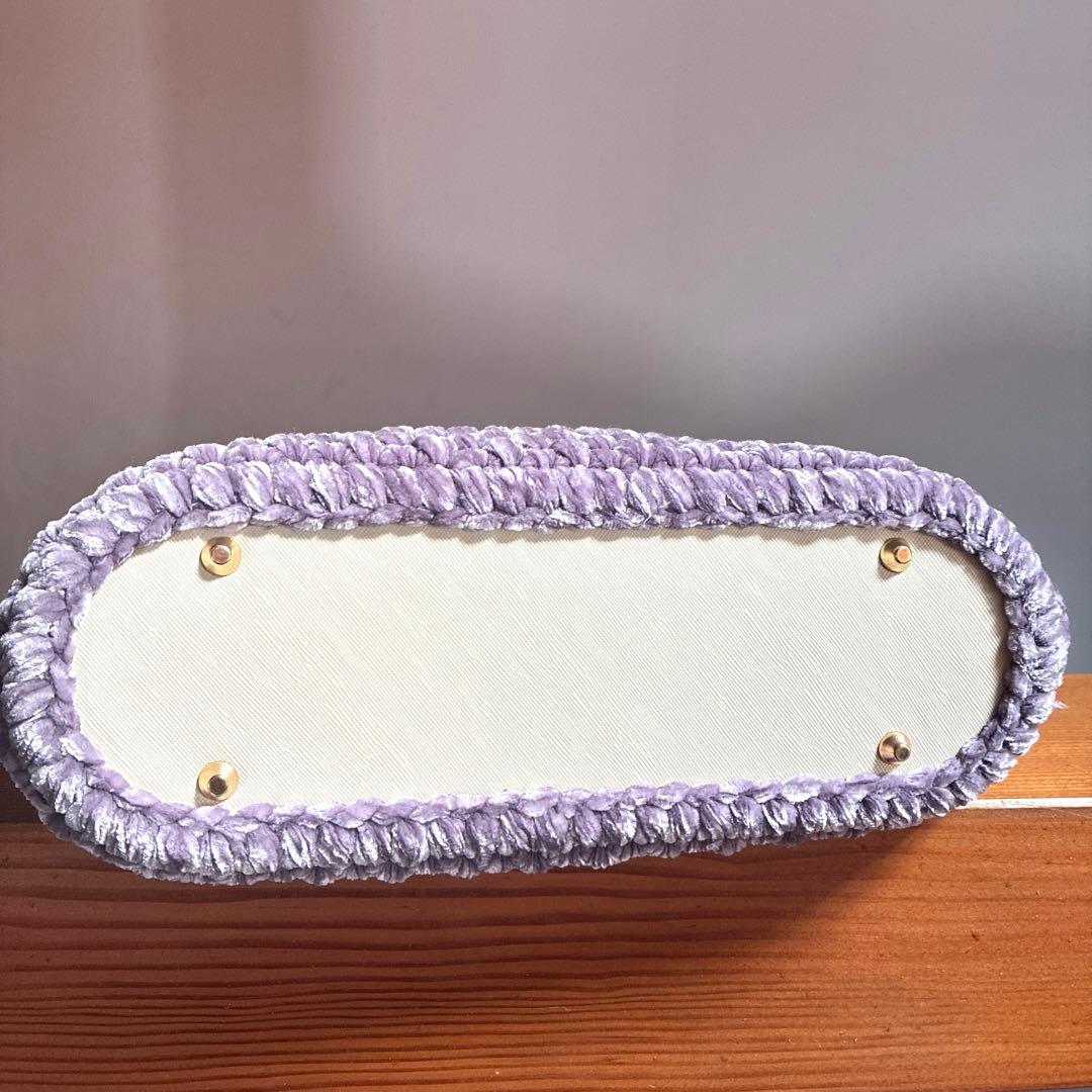 あや様♡ズパゲッティ マルシェバッグ　ベルベットバッグ