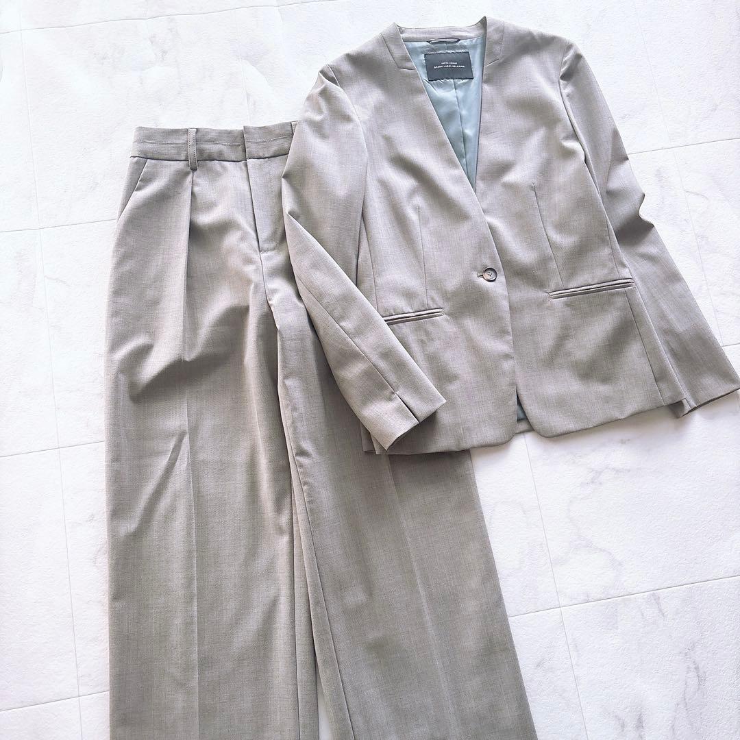 美品ユナイテッドアローズ　パンツスーツ ノーカラージャケット　小さめサイズ