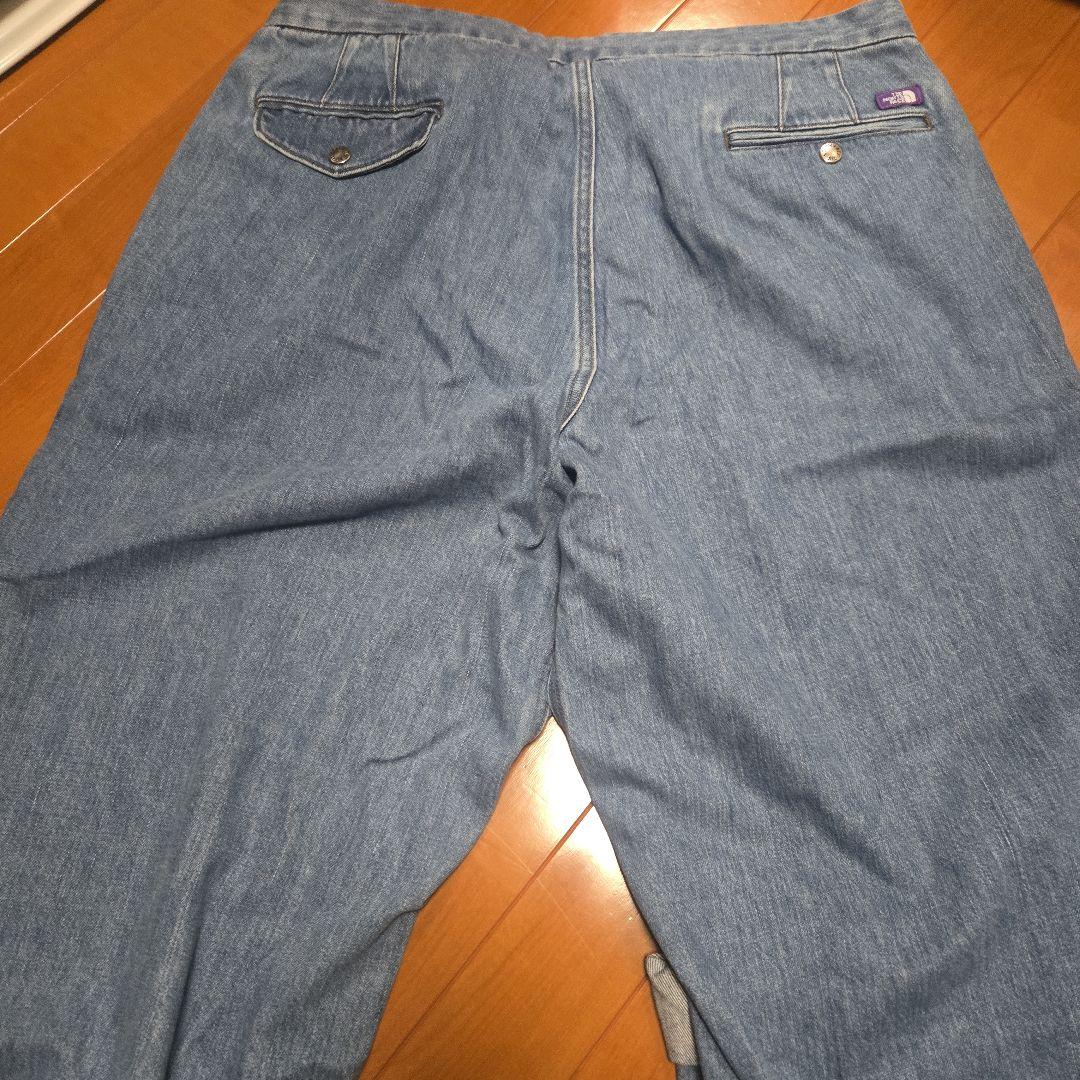 ザノースフェイスパープルレーベル デニムワイドテーパードパンツ 36インチ XL