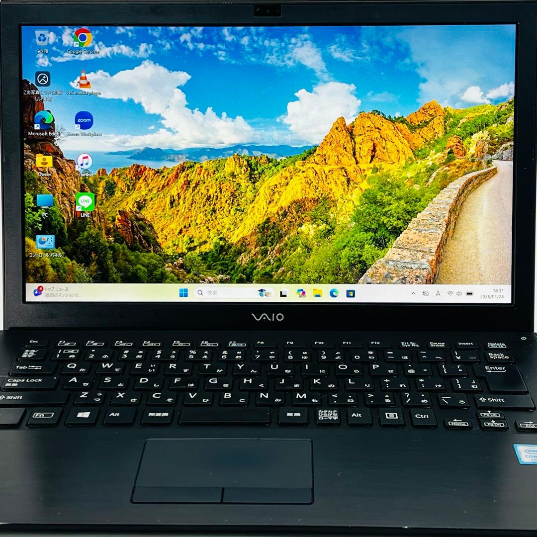VAIO Core i7 8GB ノートパソコン Windows11 オフィス