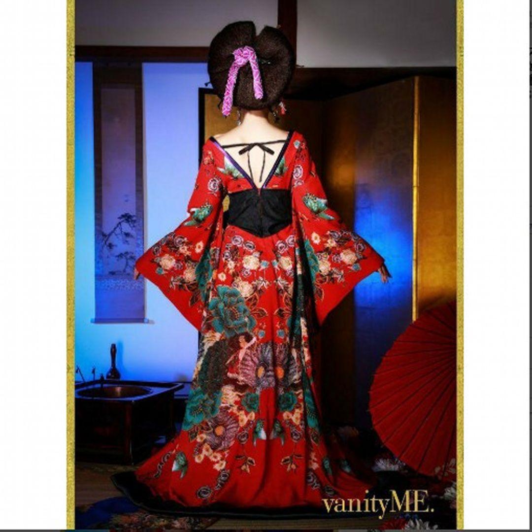美品 vanityME 花魁 コスチューム 赤 和柄 本格和装 着物 花魁ドレス