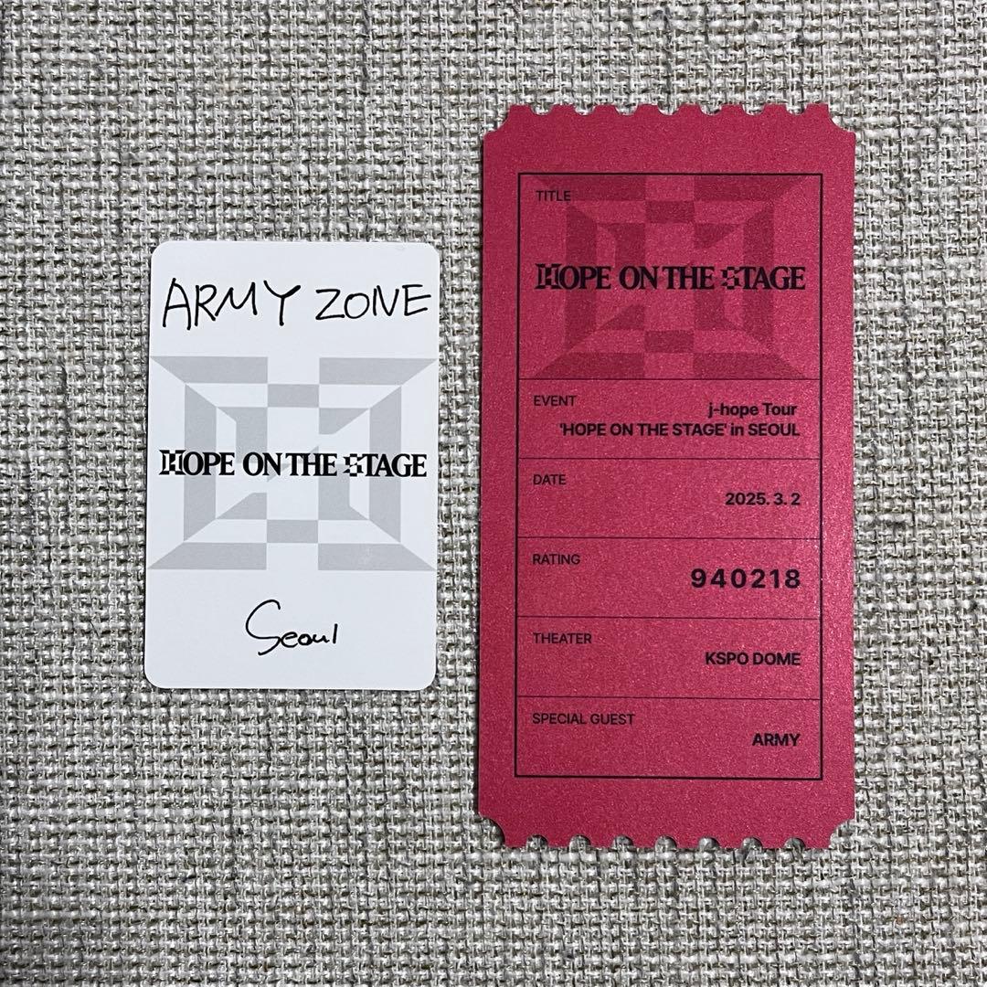 BTS HOPE ON THE STAGE ソウルコンチケット トレカ 3/2