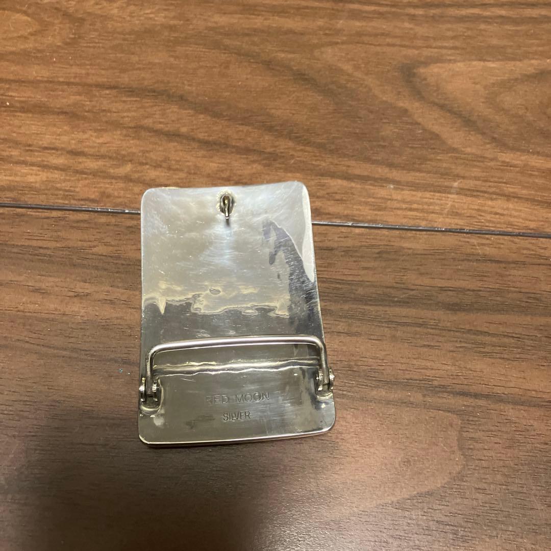 レッドムーン シルバー製　ロゴバックル　銀　美品
