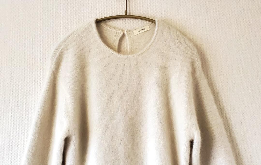 DES PRES デプレ フォックスカシミヤ クルーネックプルオーバー