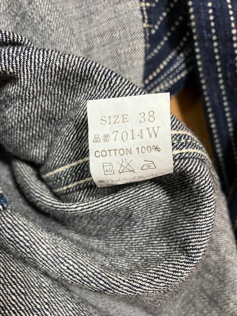 ロ*ク様 【美品】FLATHEAD ウォバッシュ デニムシャツ サイズ38 70