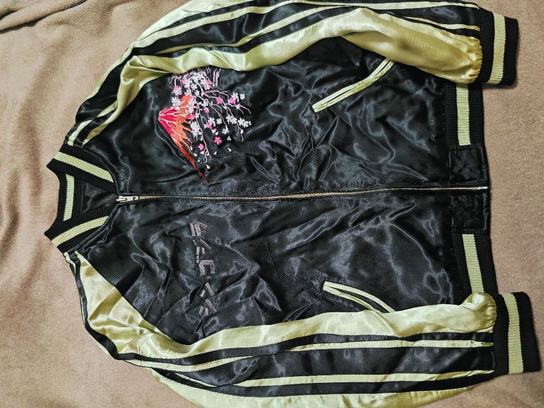 スカジャン 美品 TEN STRIKE 日本 限定 ゴジラ レーヨン 2面用