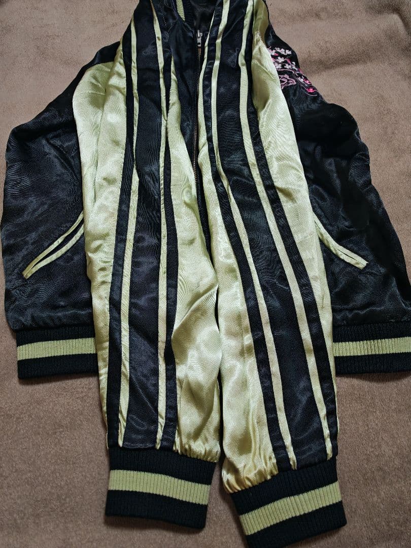 スカジャン 美品 TEN STRIKE 日本 限定 ゴジラ レーヨン 2面用