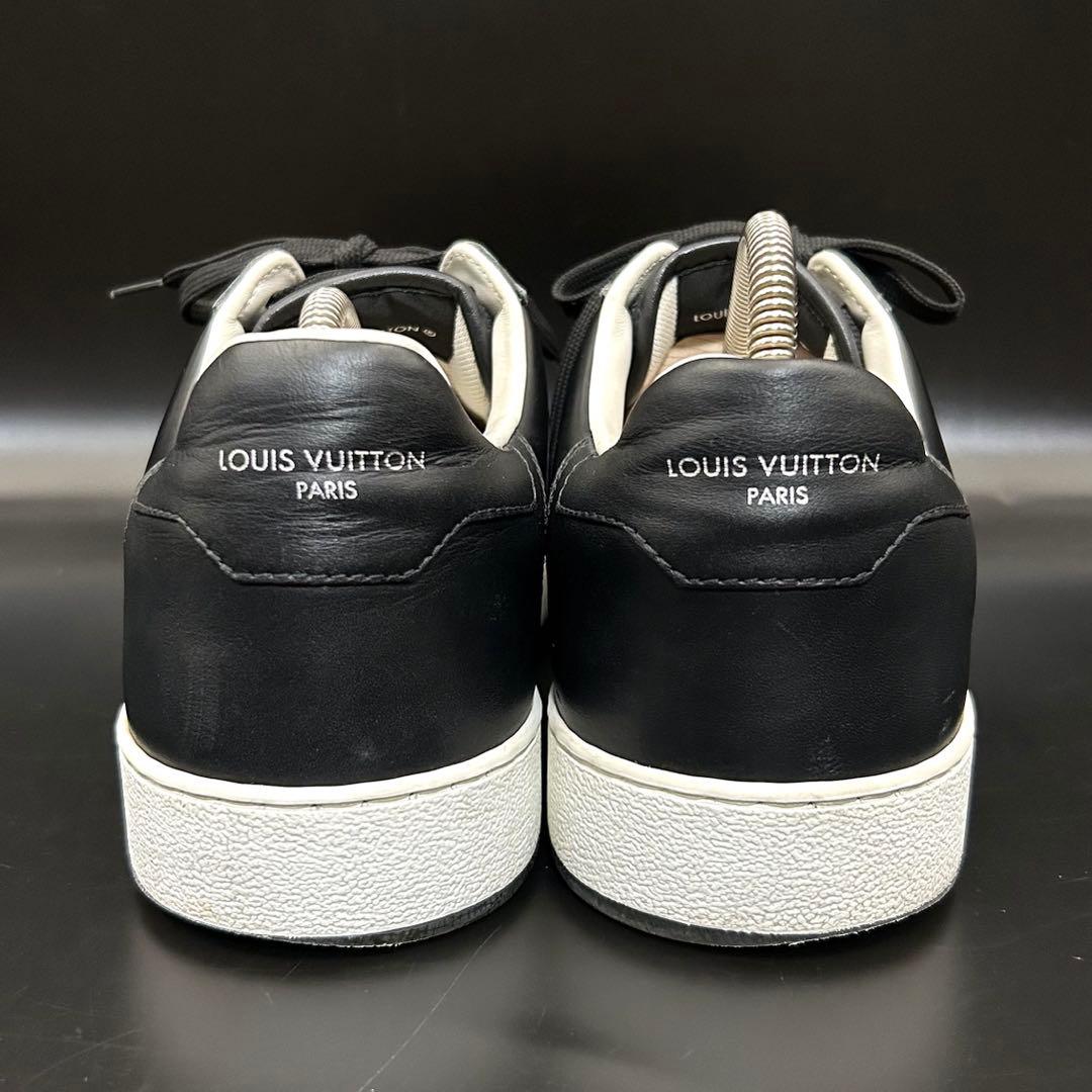 【美品】ルイヴィトン リヴォリライン スニーカー モノグラム メンズ レザー 黒