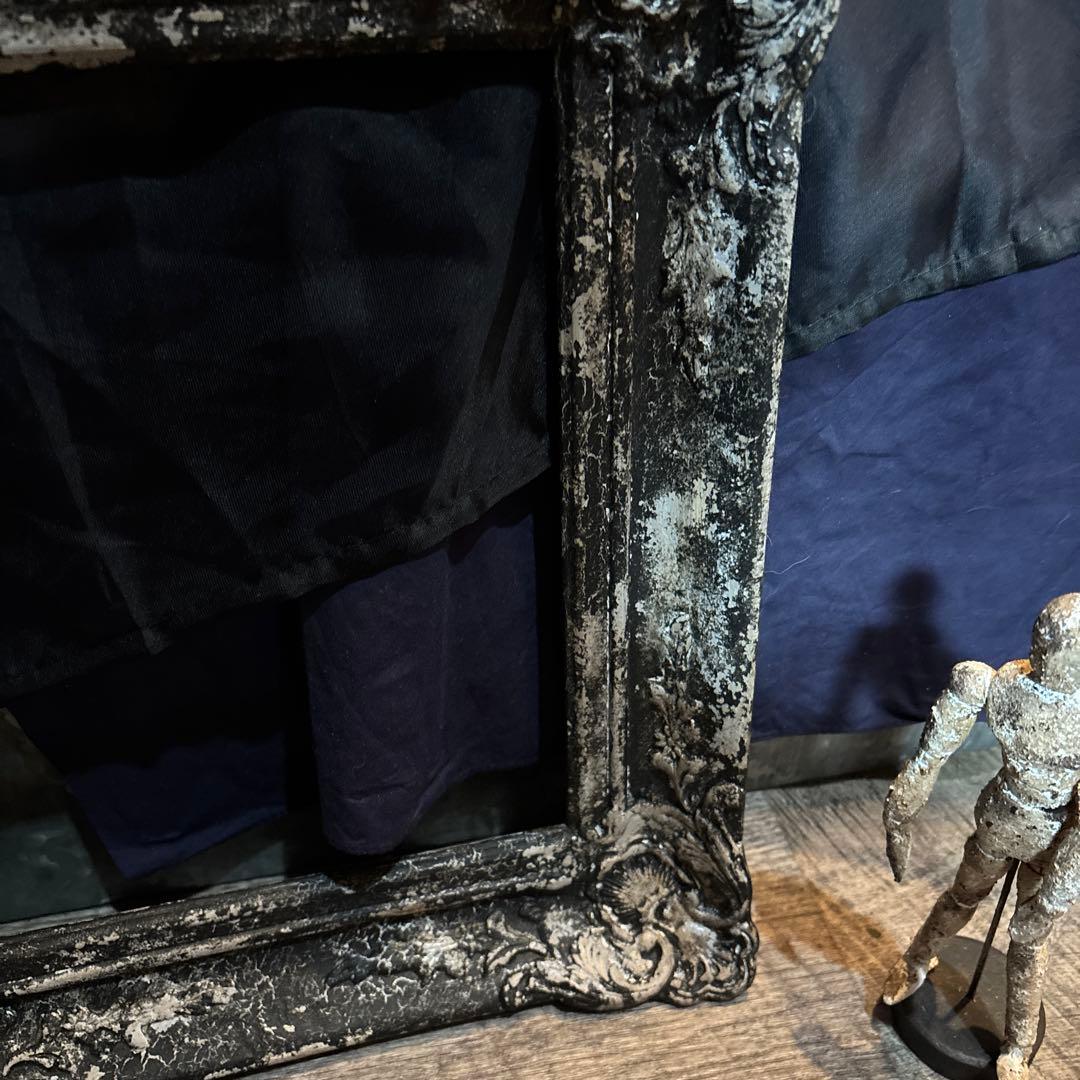 ブラックシャビーシック　アンティーク風装飾木製フレーム