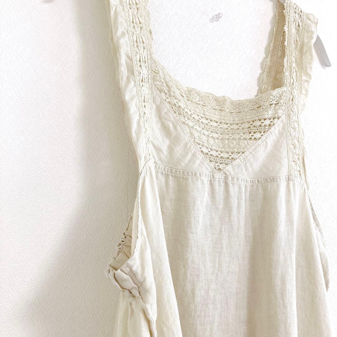 nest Robe　リネン レース キャミソール　F キナリ ゆったり