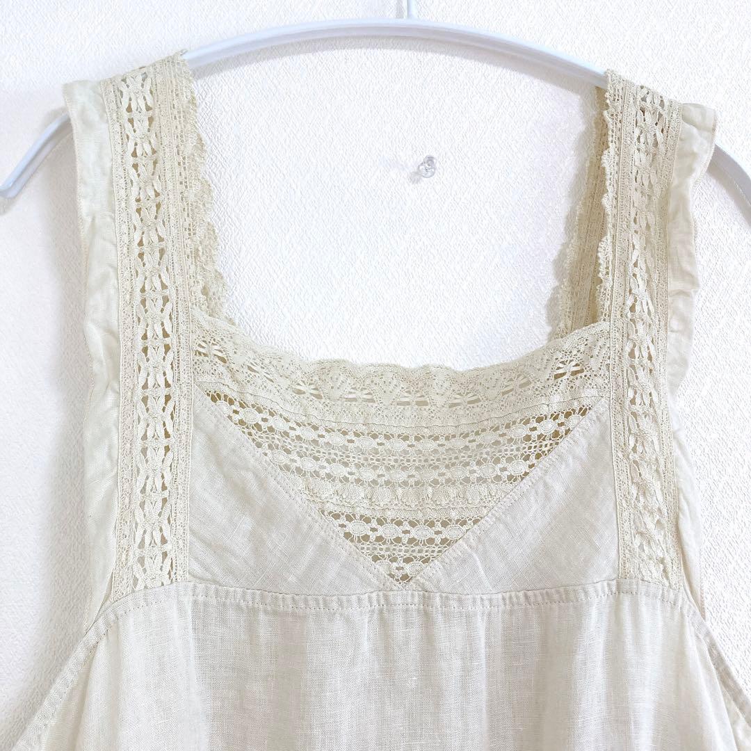 nest Robe　リネン レース キャミソール　F キナリ ゆったり