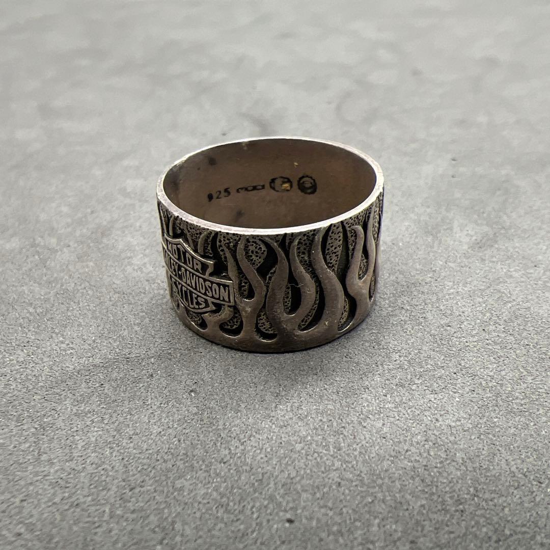 アクセサリー old mod harley davidson flame ring #21