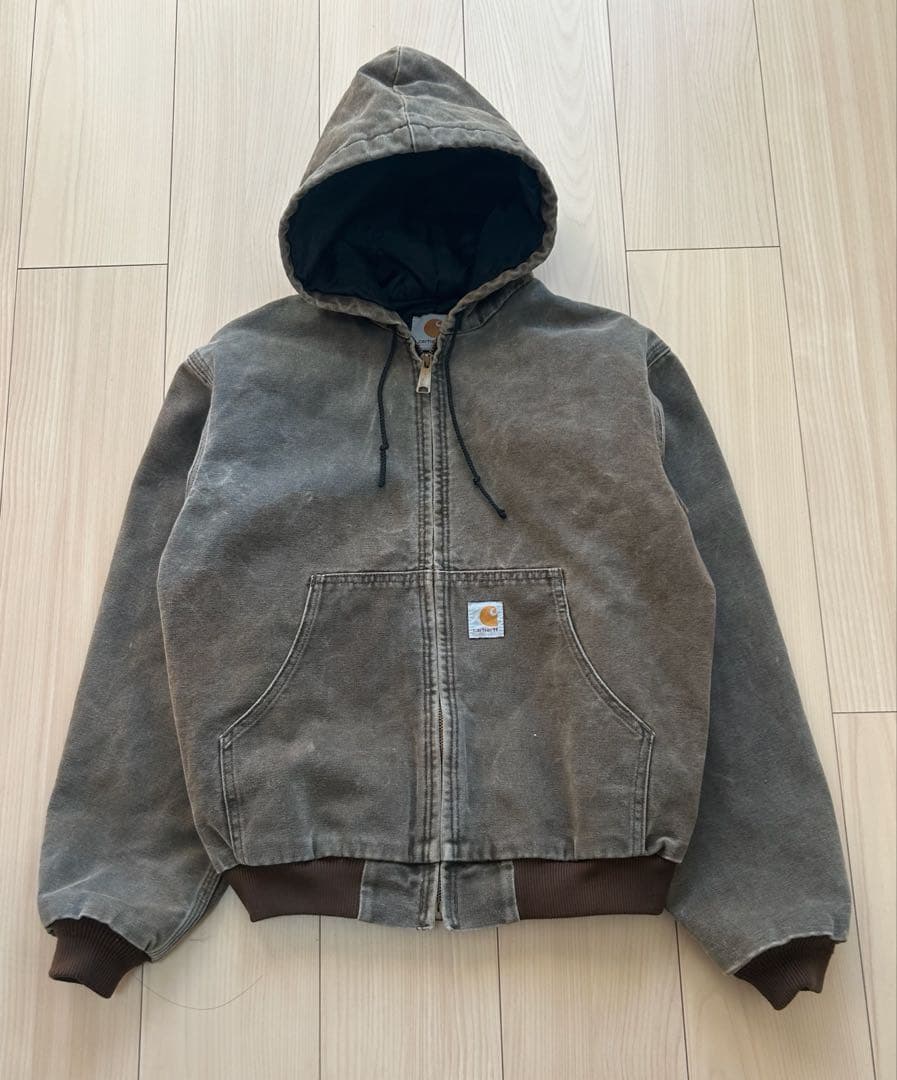 Carhartt アクティブジャケット　ブラウン　短丈 古着　デトロイト