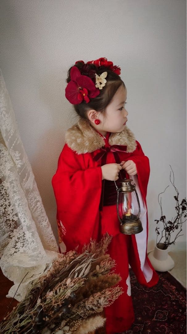 a*4様 七五三　七五三髪飾り　ヘッドドレス　着物髪飾り　リメイク髪飾り　062