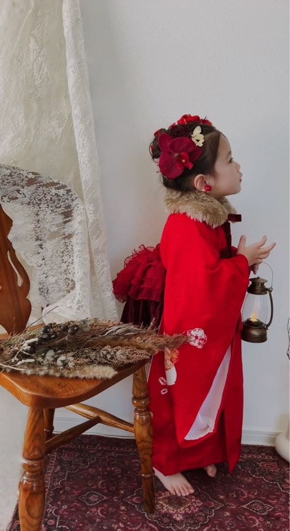 a*4様 七五三　七五三髪飾り　ヘッドドレス　着物髪飾り　リメイク髪飾り　062