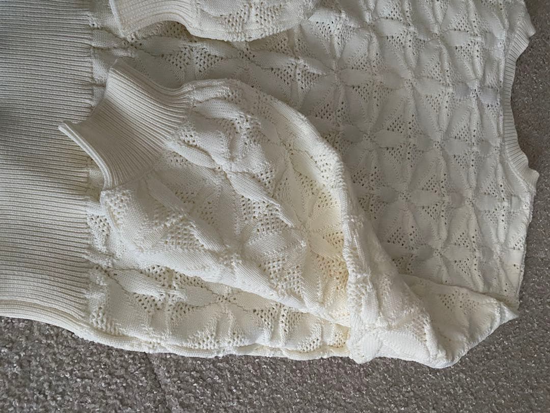 shipsWEB限定洗濯機可2WAYフラワー ジャカードハーフジッププルオーバー