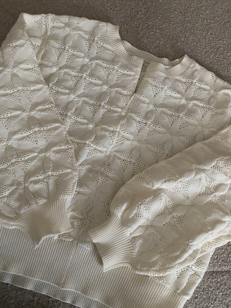 shipsWEB限定洗濯機可2WAYフラワー ジャカードハーフジッププルオーバー