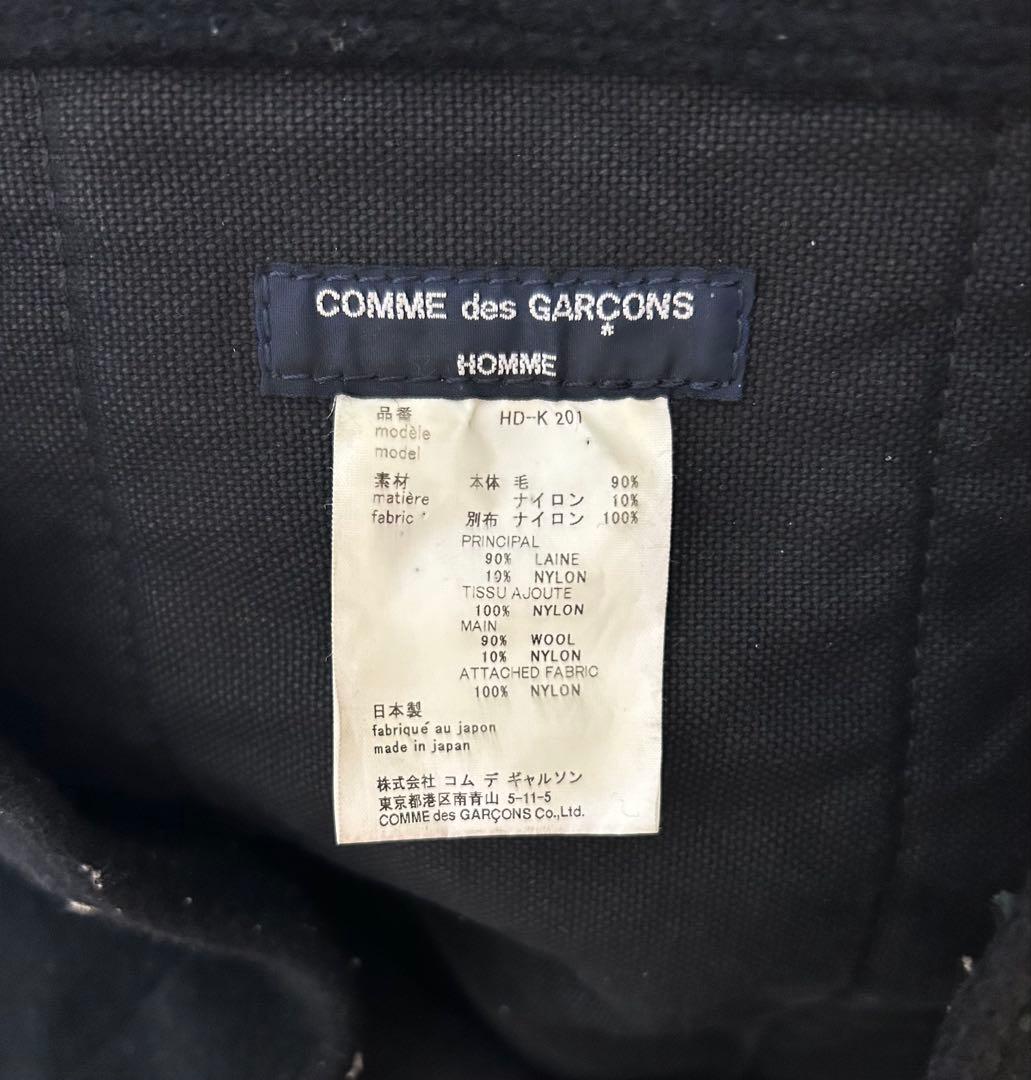 コムデギャルソン オム 日本製 ウール トートバッグ 黒 大容量