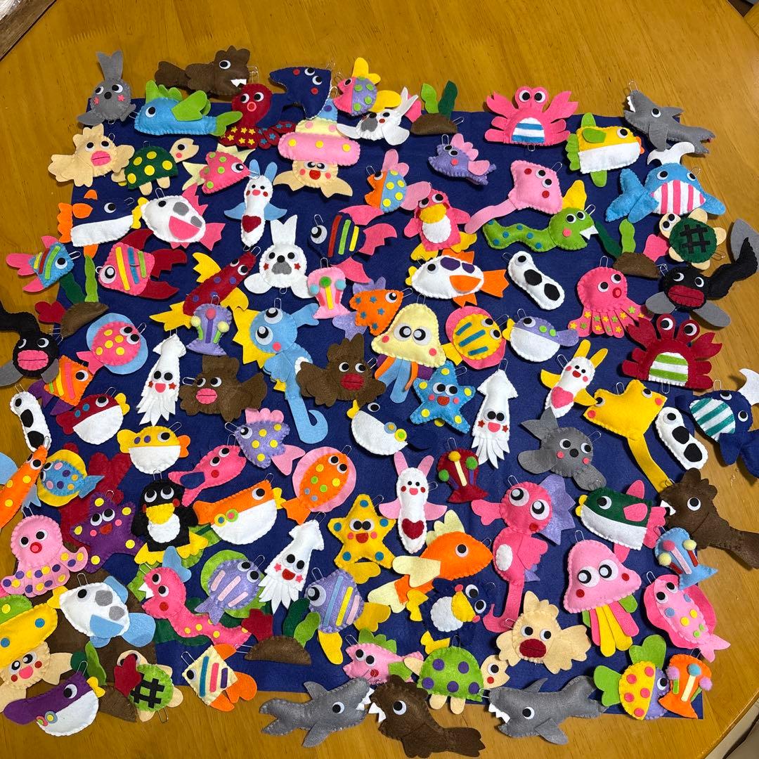 ドラ⭐︎大漁フェルトのお魚釣りセット１００匹