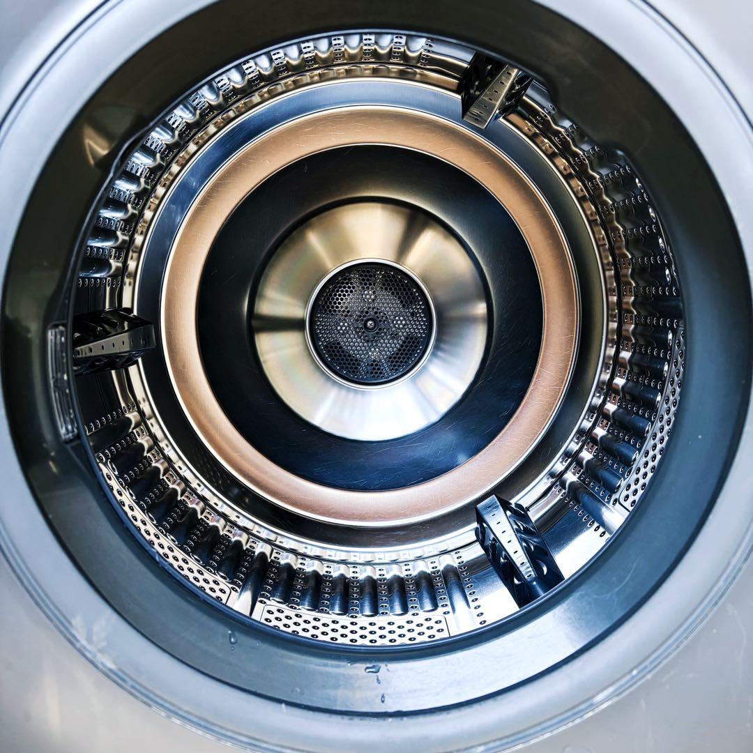 67運搬取付無料！シルバー純正SHARP左開きドラム式乾燥洗濯機！完動品超美品！